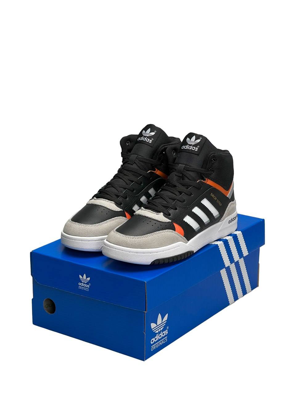 Adidas Drop Step High Black Orange Fur
