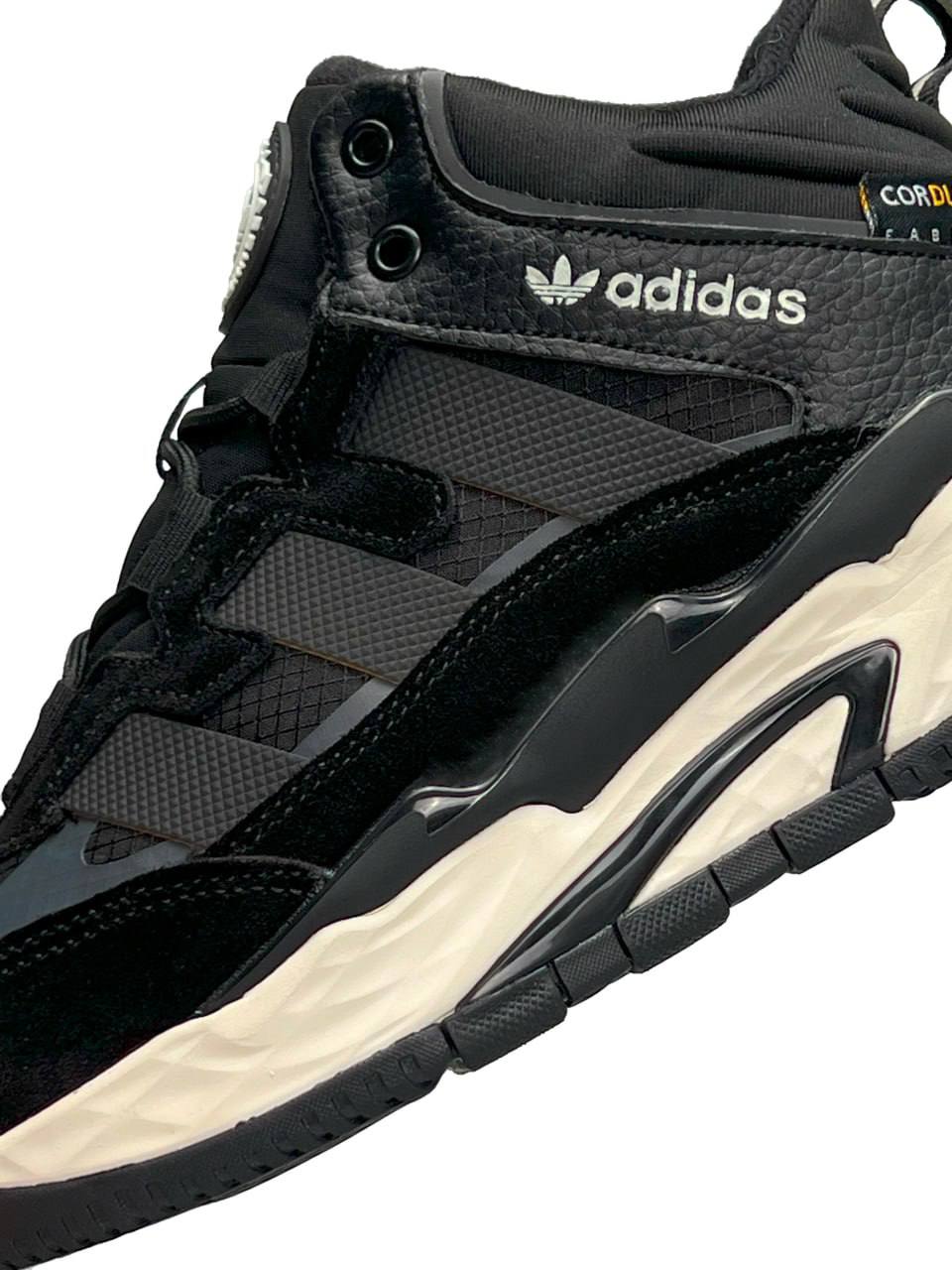 Adidas Niteball High All Black White Fur