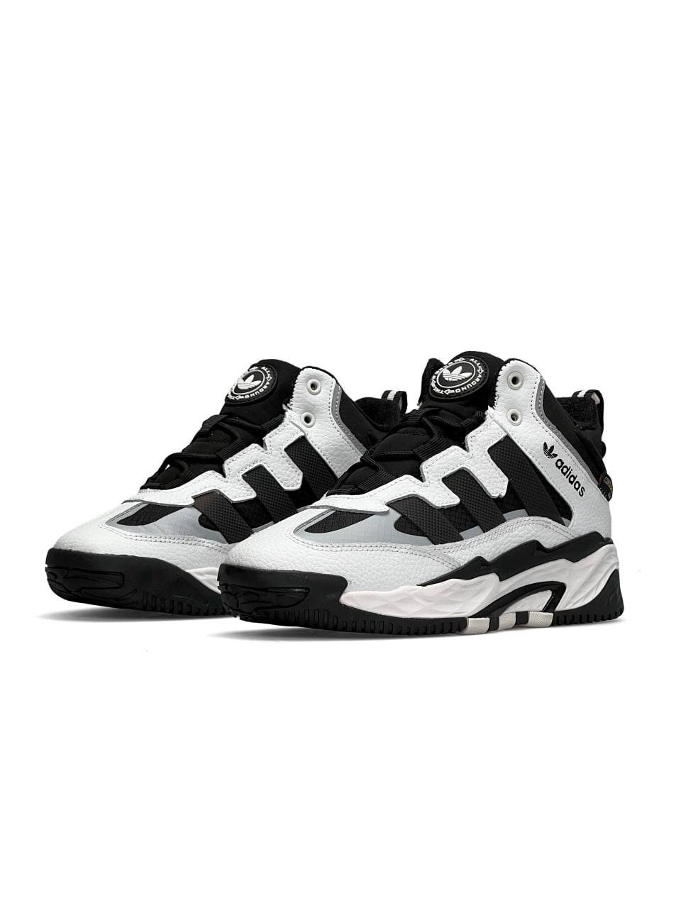 Adidas Niteball High White Black Fur