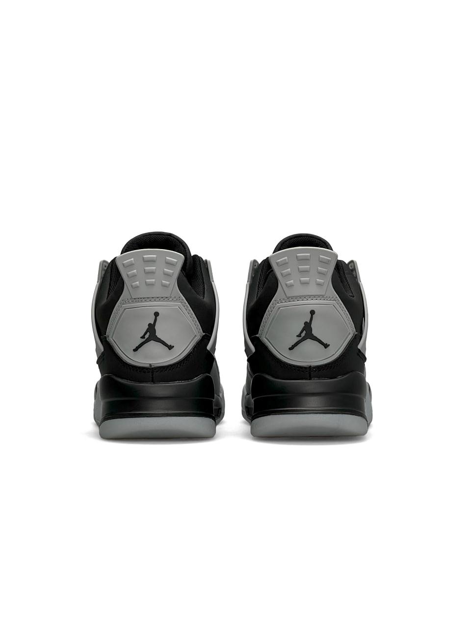 Nike Air Jordan 4 Retro Black Gray Fur