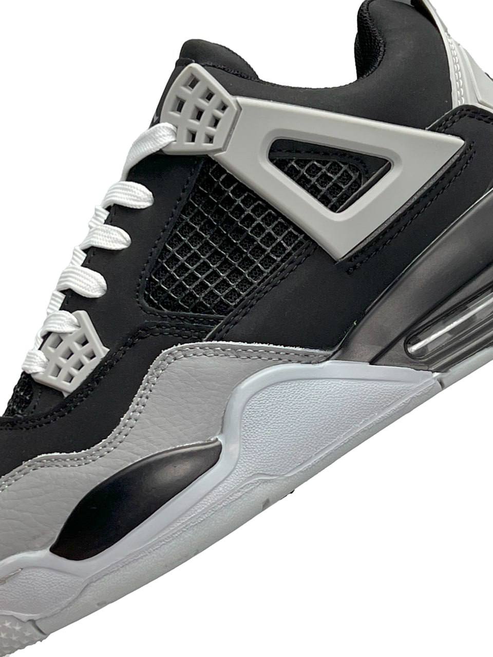 Nike Air Jordan 4 Retro Black Gray Fur