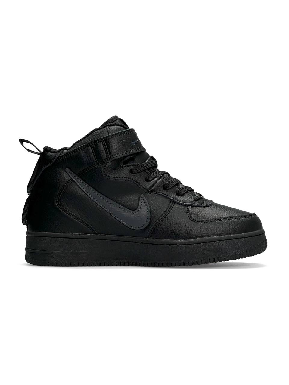 Nike Air Force 1 Utility High Black Gray Fur