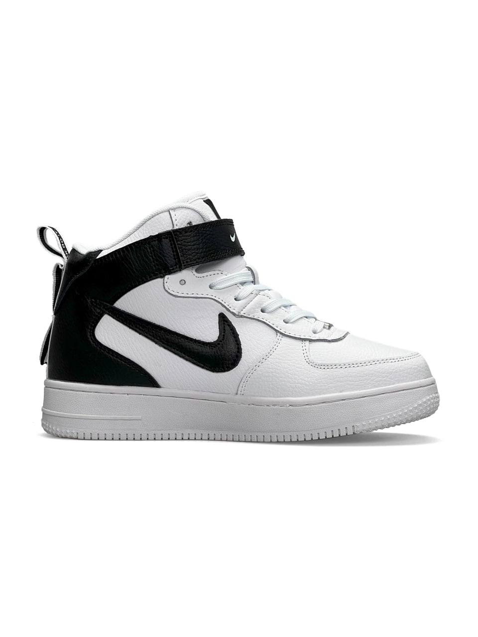 Nike Air Force 1 Utility High White Black Fur