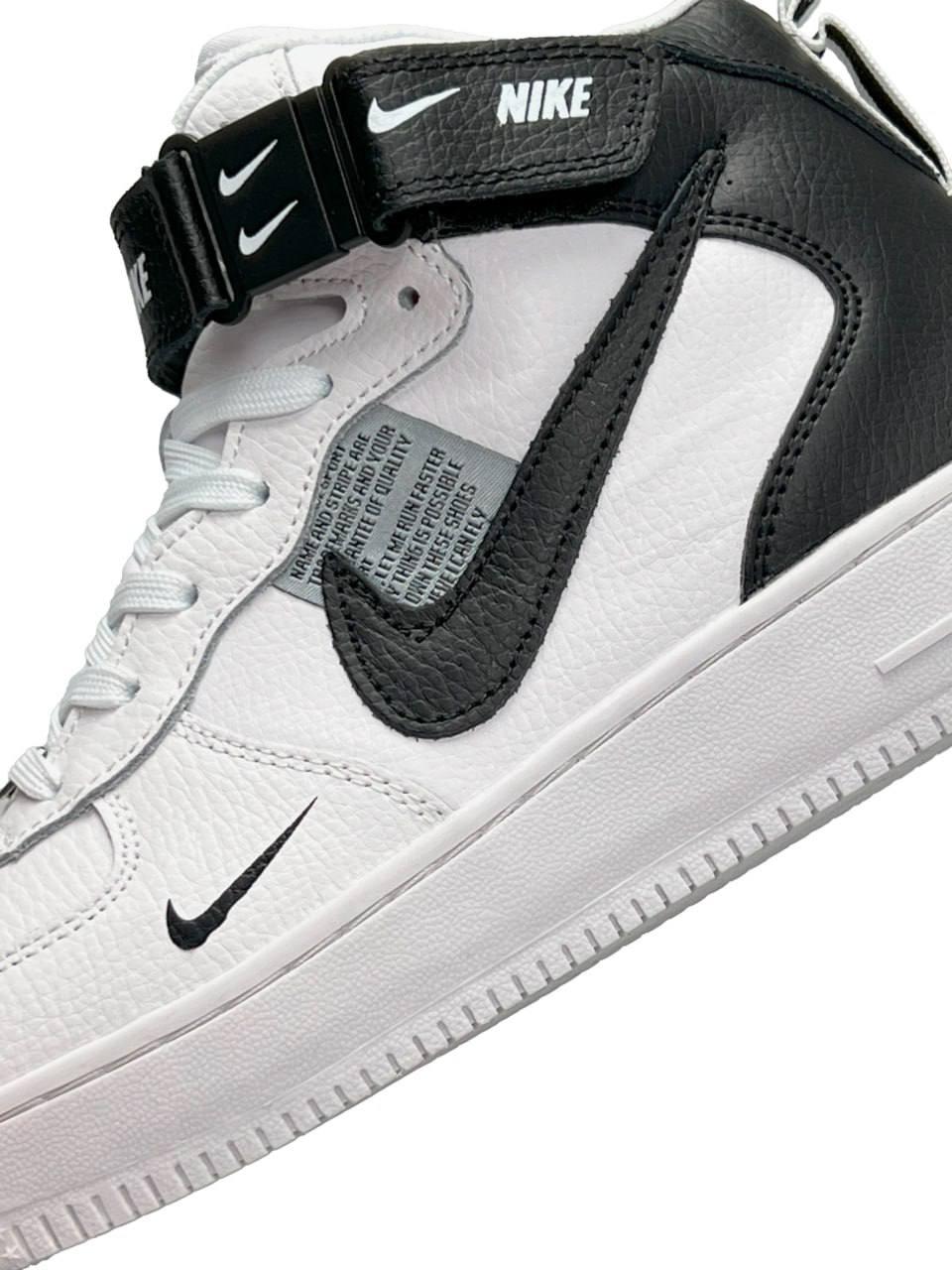 Nike Air Force 1 Utility High White Black Fur