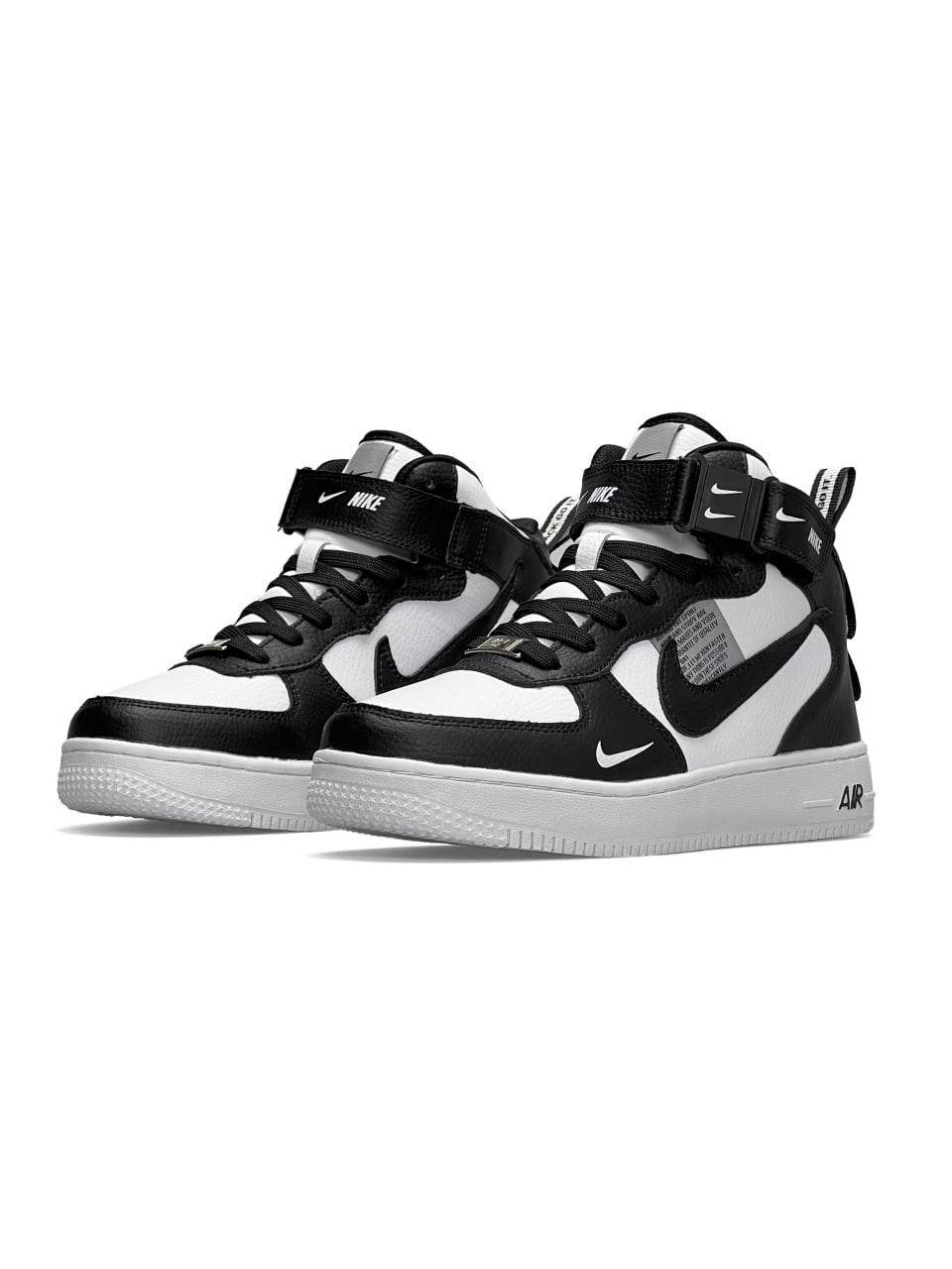 Nike Air Force 1 Utility High Military Black Fur