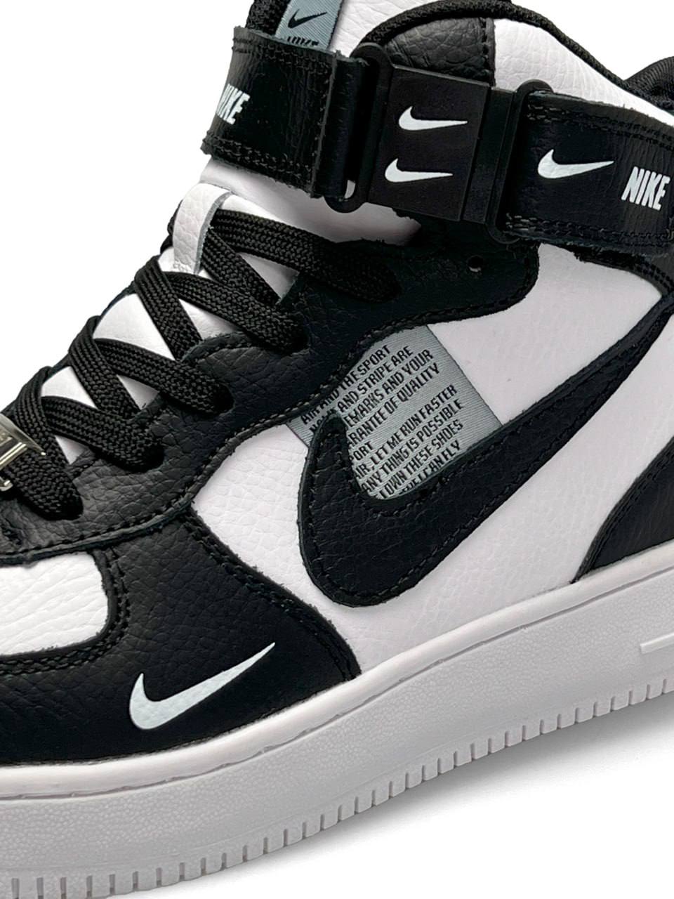 Nike Air Force 1 Utility High Military Black Fur