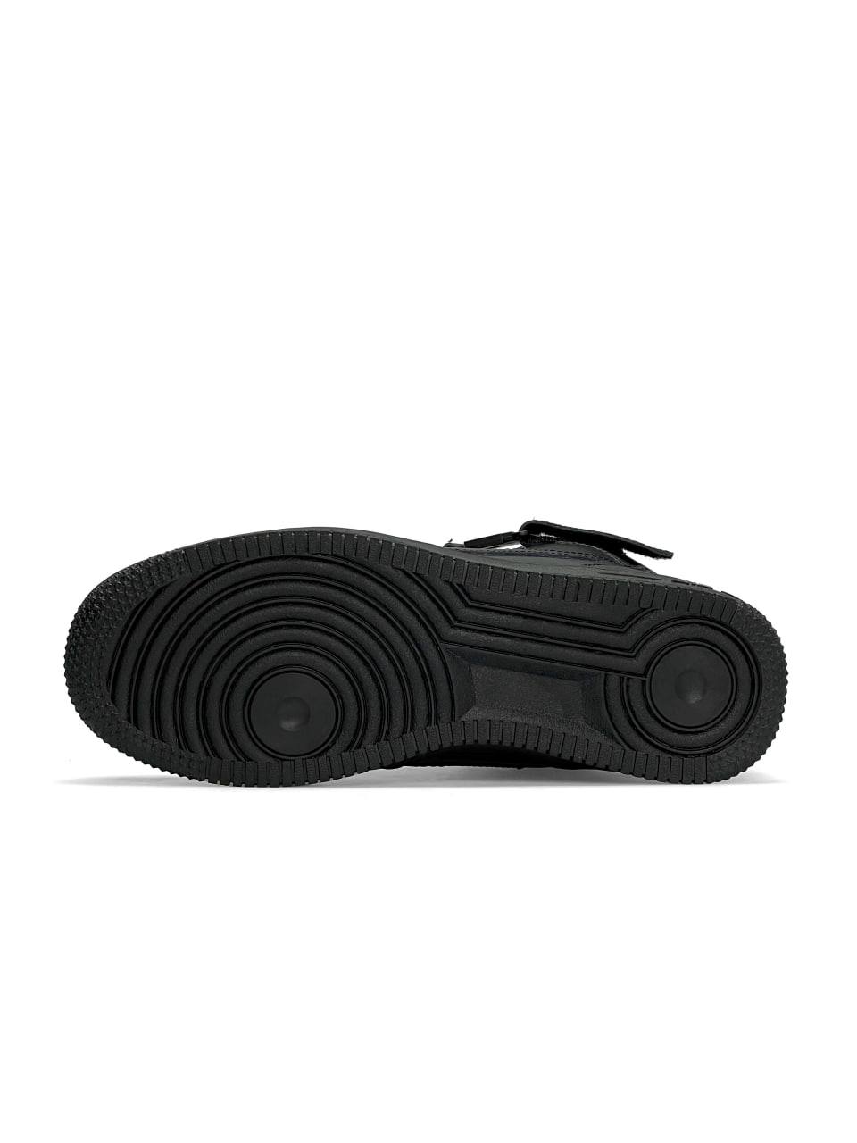 Nike Air Force 1 Utility High All Black Fur