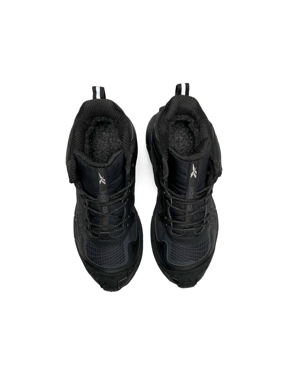 Reebok Zig Kinetica Edge Black Gray White Fur