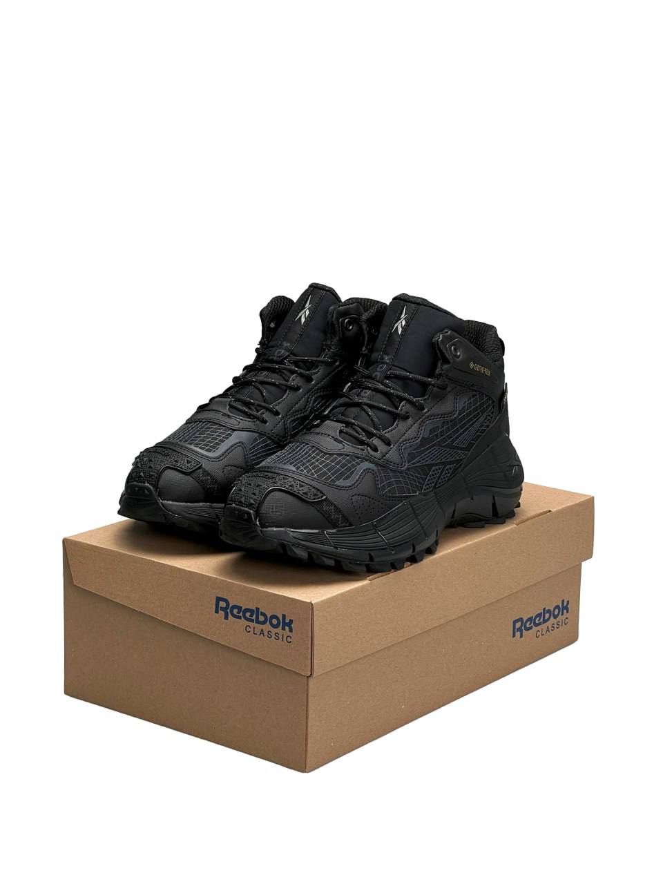 Reebok Zig Kinetica Edge Black Gray White Fur