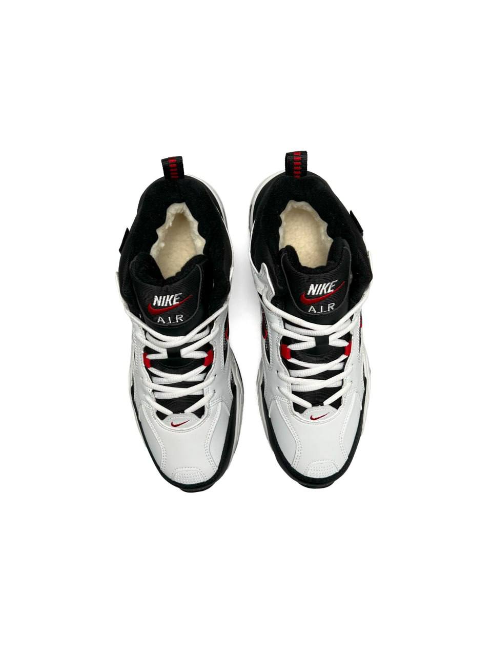 Nike M2K Tekno Mid White Black Red Fur