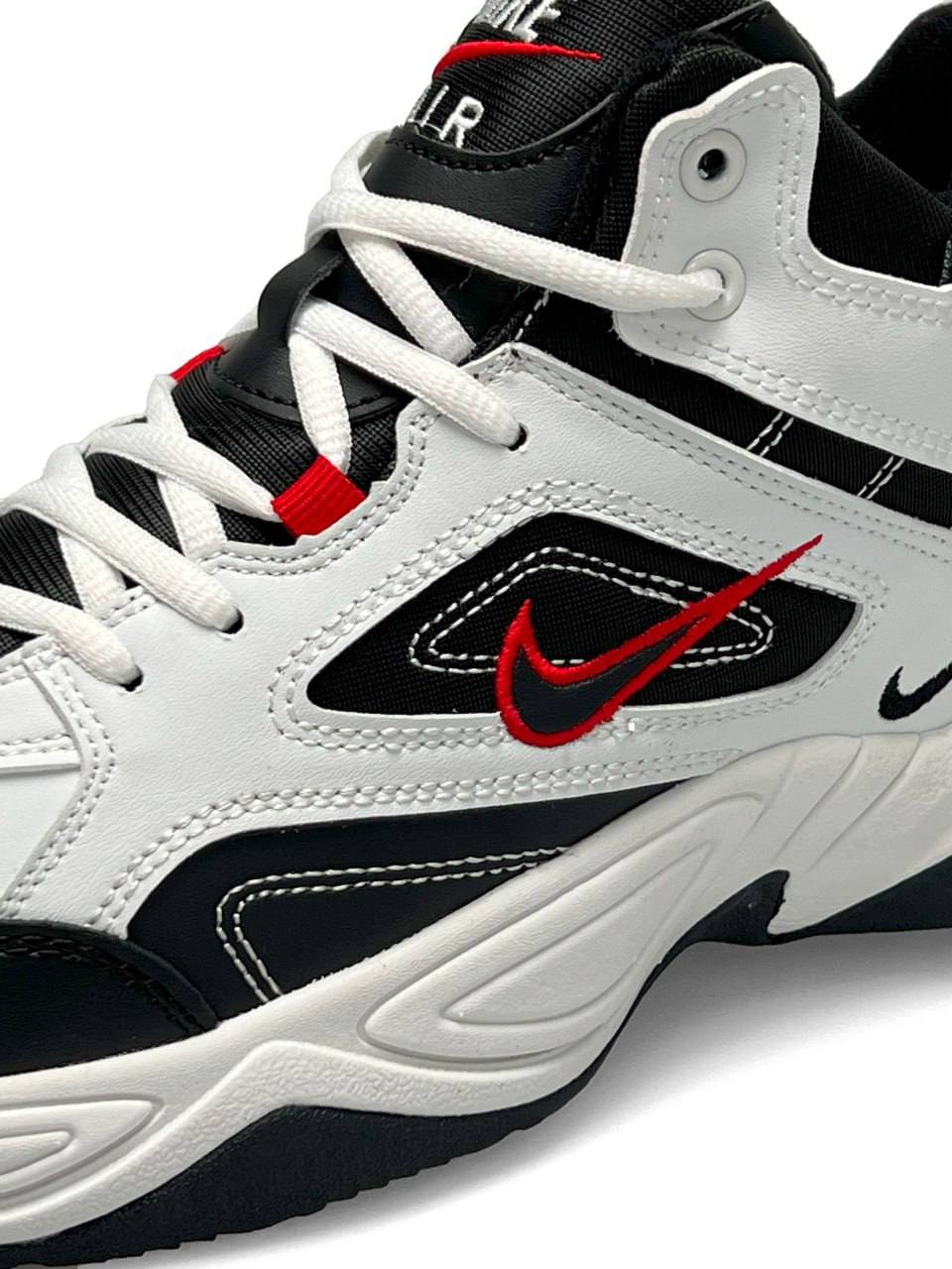Nike M2K Tekno Mid White Black Red Fur