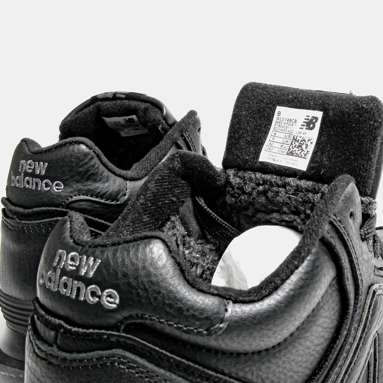 New Balance 574 High Black Leather