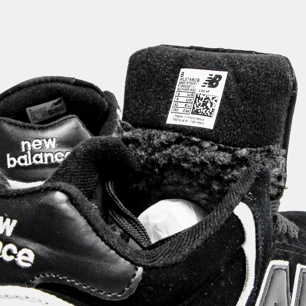 New Balance 574 High Black White