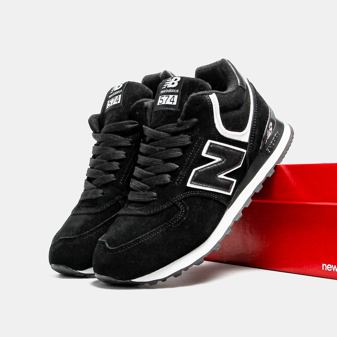 New Balance 574 High Black White