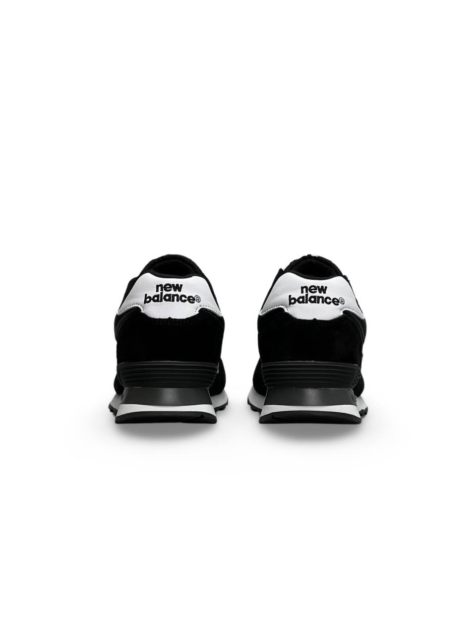New Balance 574 Black White Gray Reflective