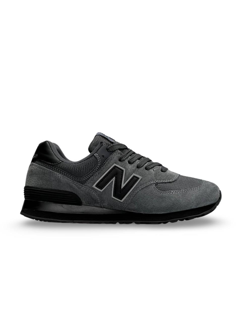 New Balance 574 Dark Gray Black Reflective