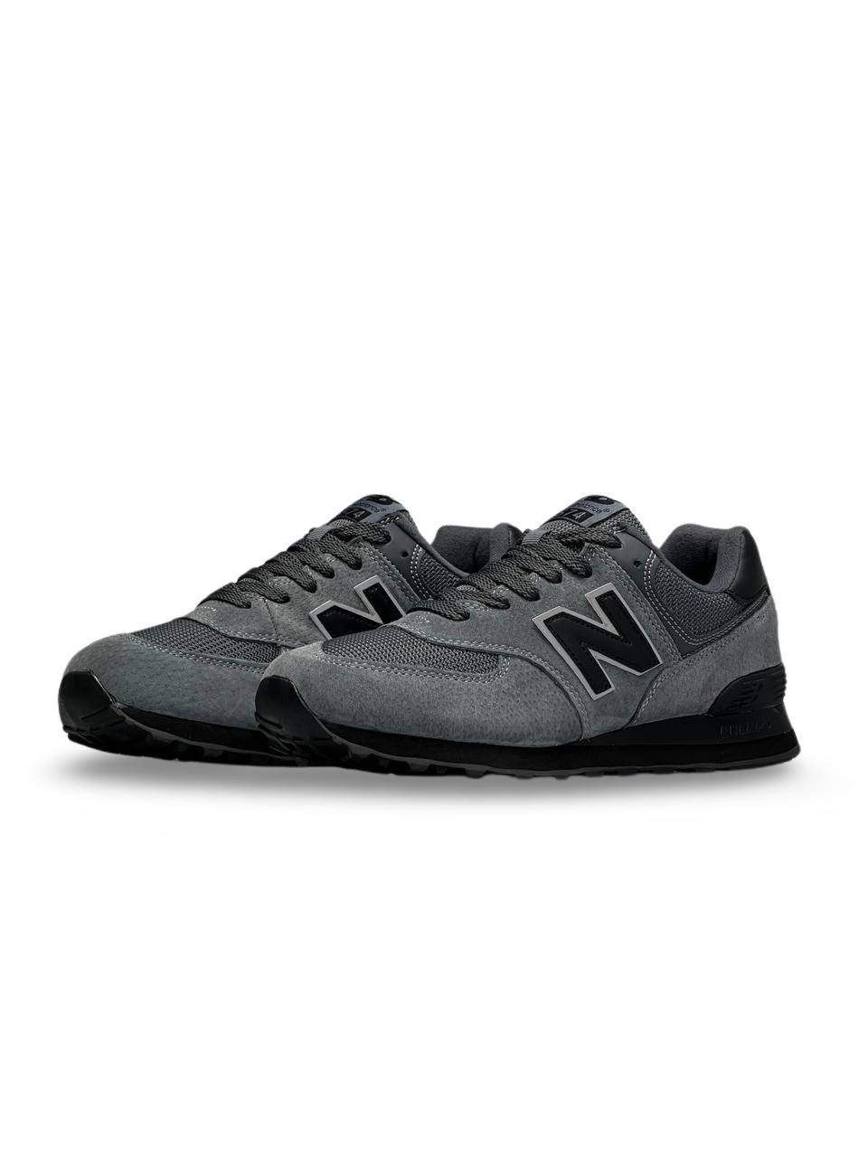New Balance 574 Dark Gray Black Reflective