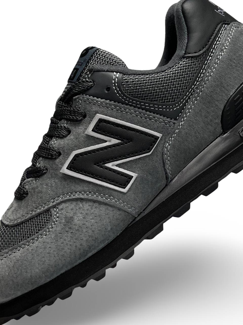 New Balance 574 Dark Gray Black Reflective