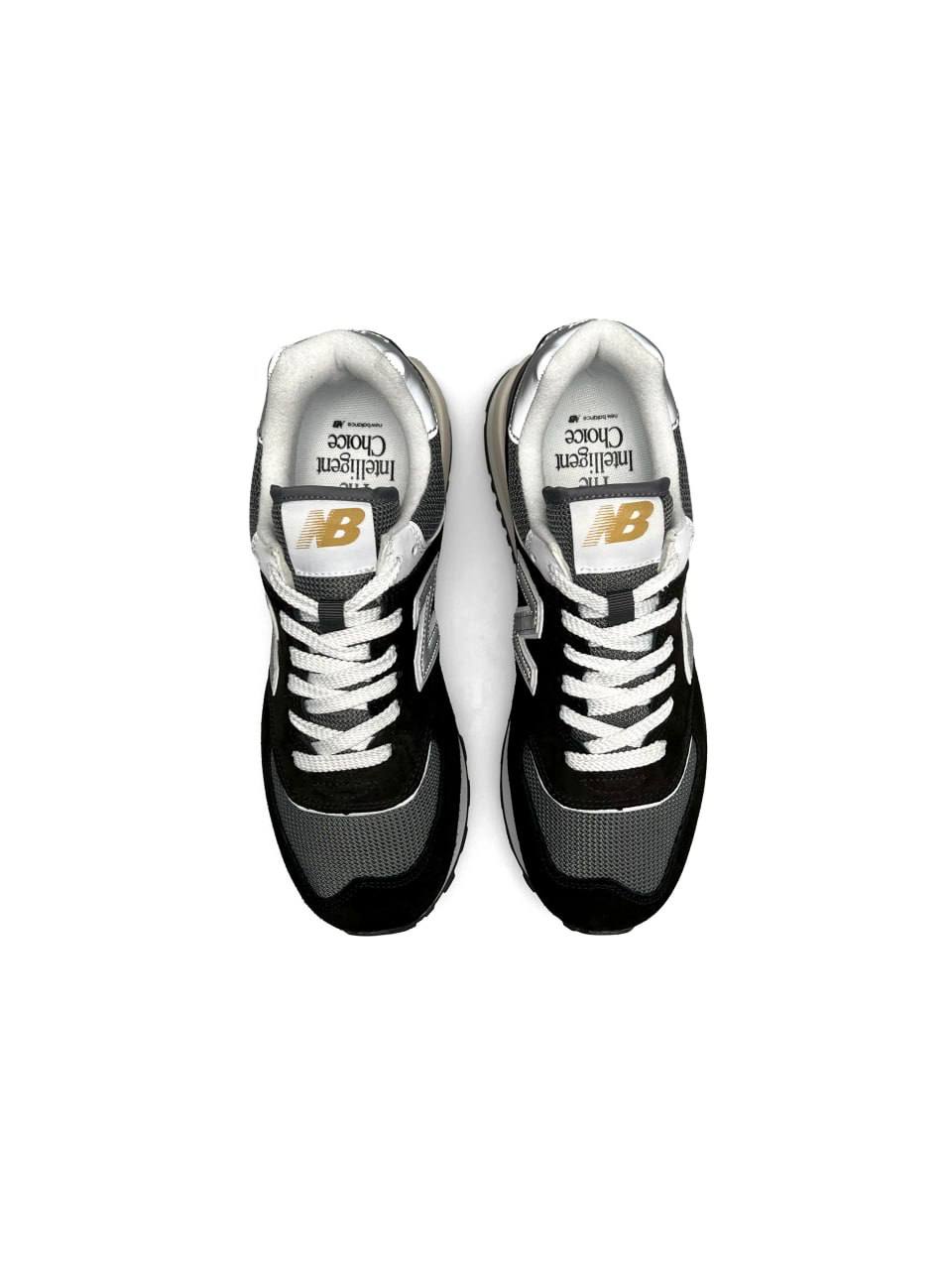 New Balance 574 Classic Gray White Beige Reflective