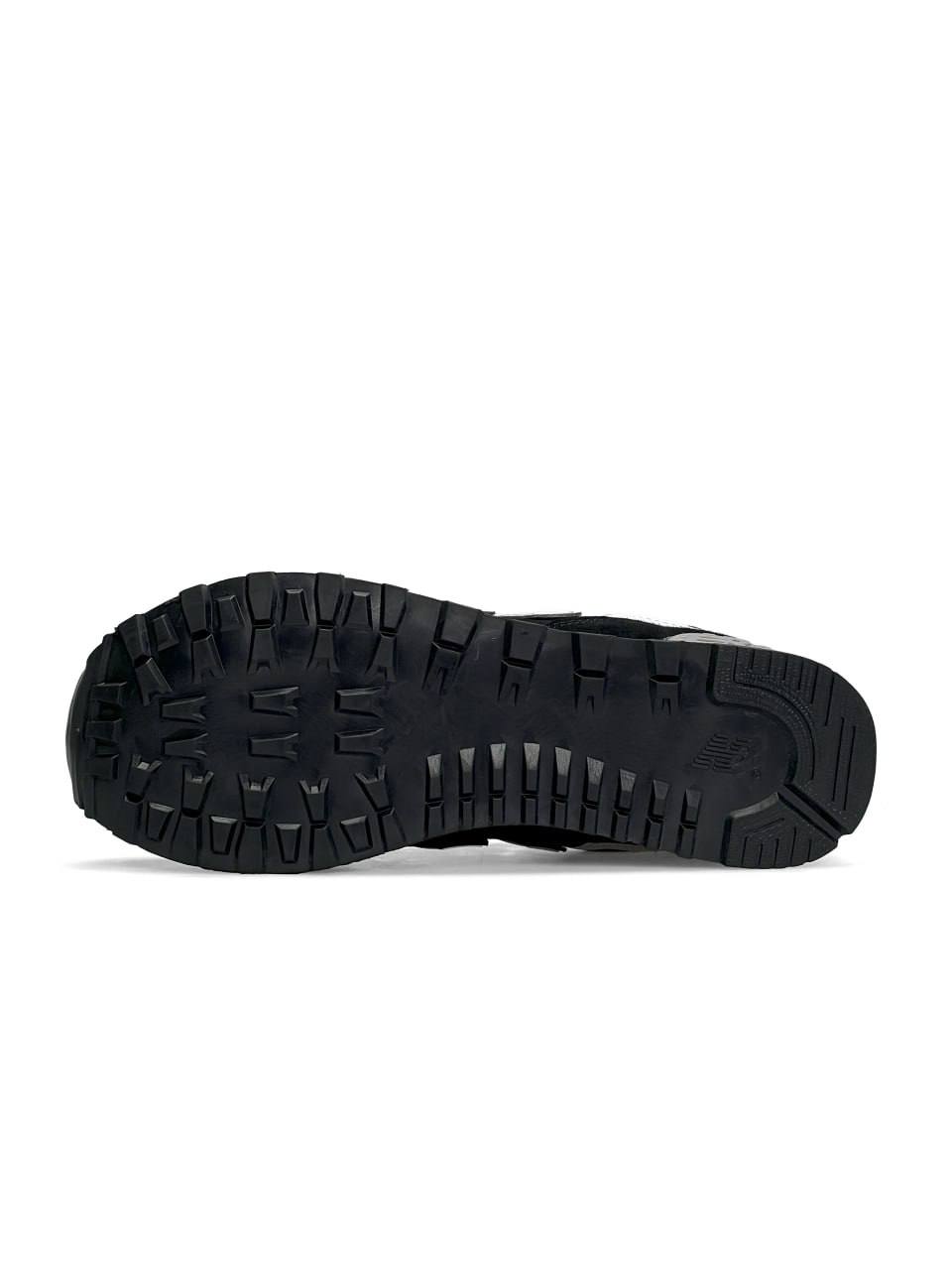 New Balance 574 Full Suede Black White