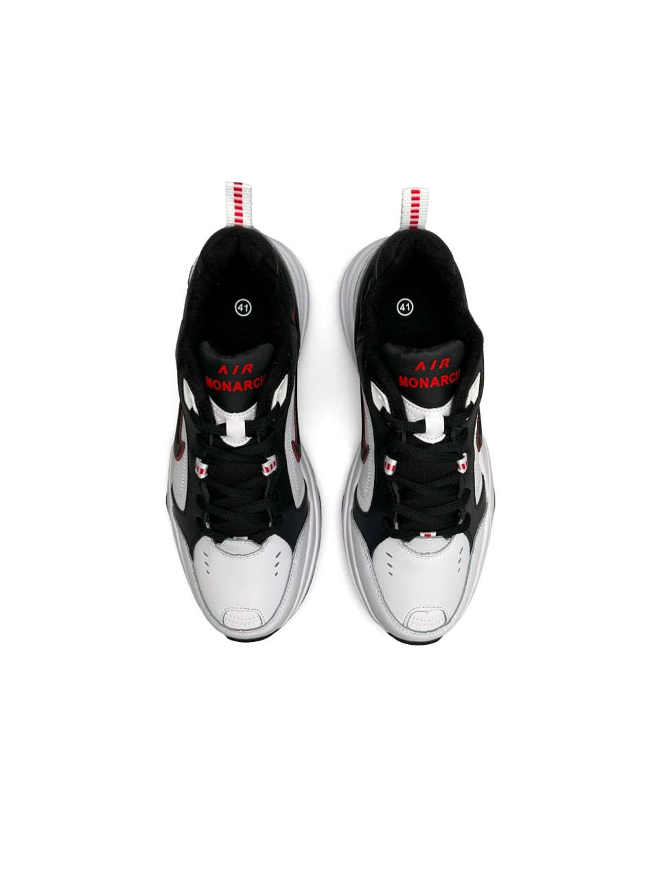 Nike Air Monarch White Black Red
