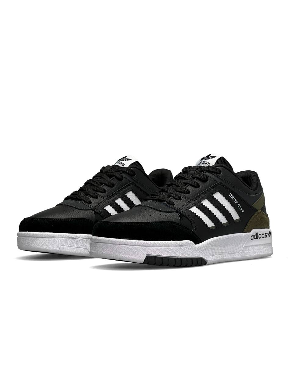 Adidas Drop Step Black White Khaki