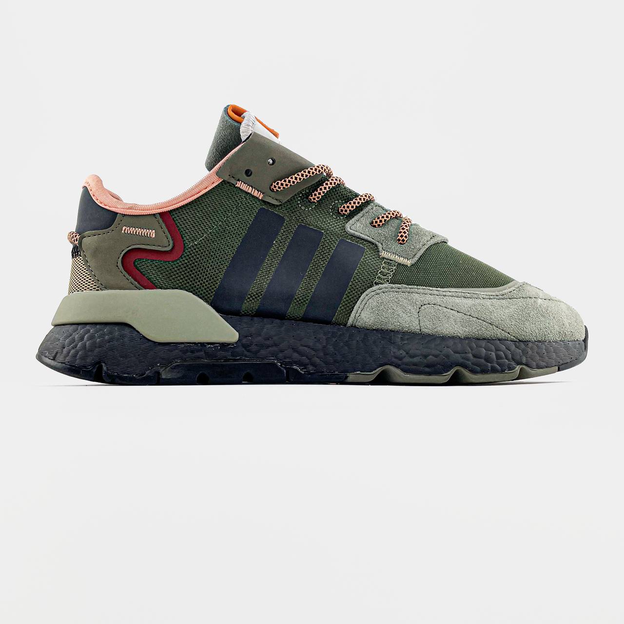 Adidas Nite Jogger Boost Core Black Orange Dark Green
