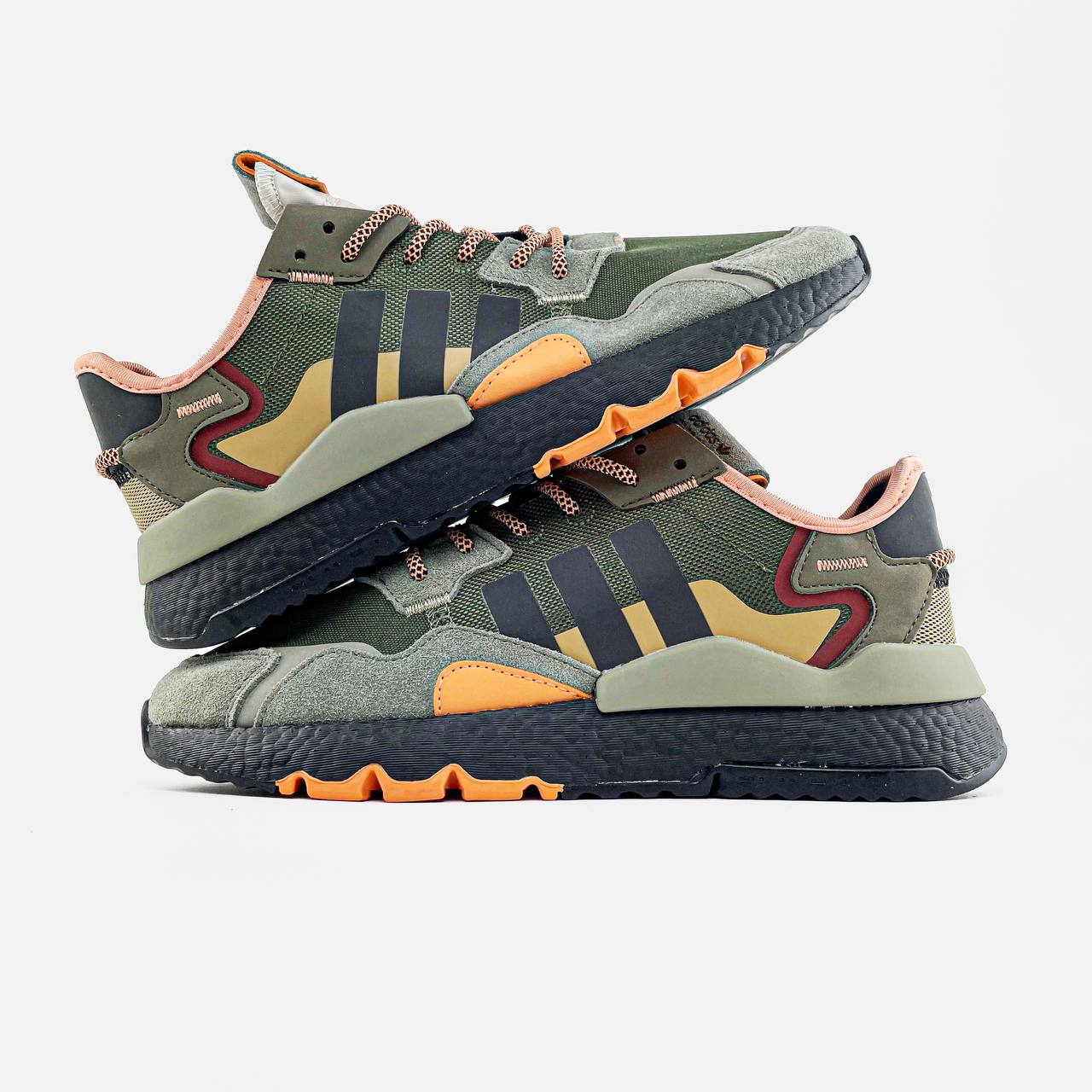 Adidas Nite Jogger Boost Core Black Orange Dark Green