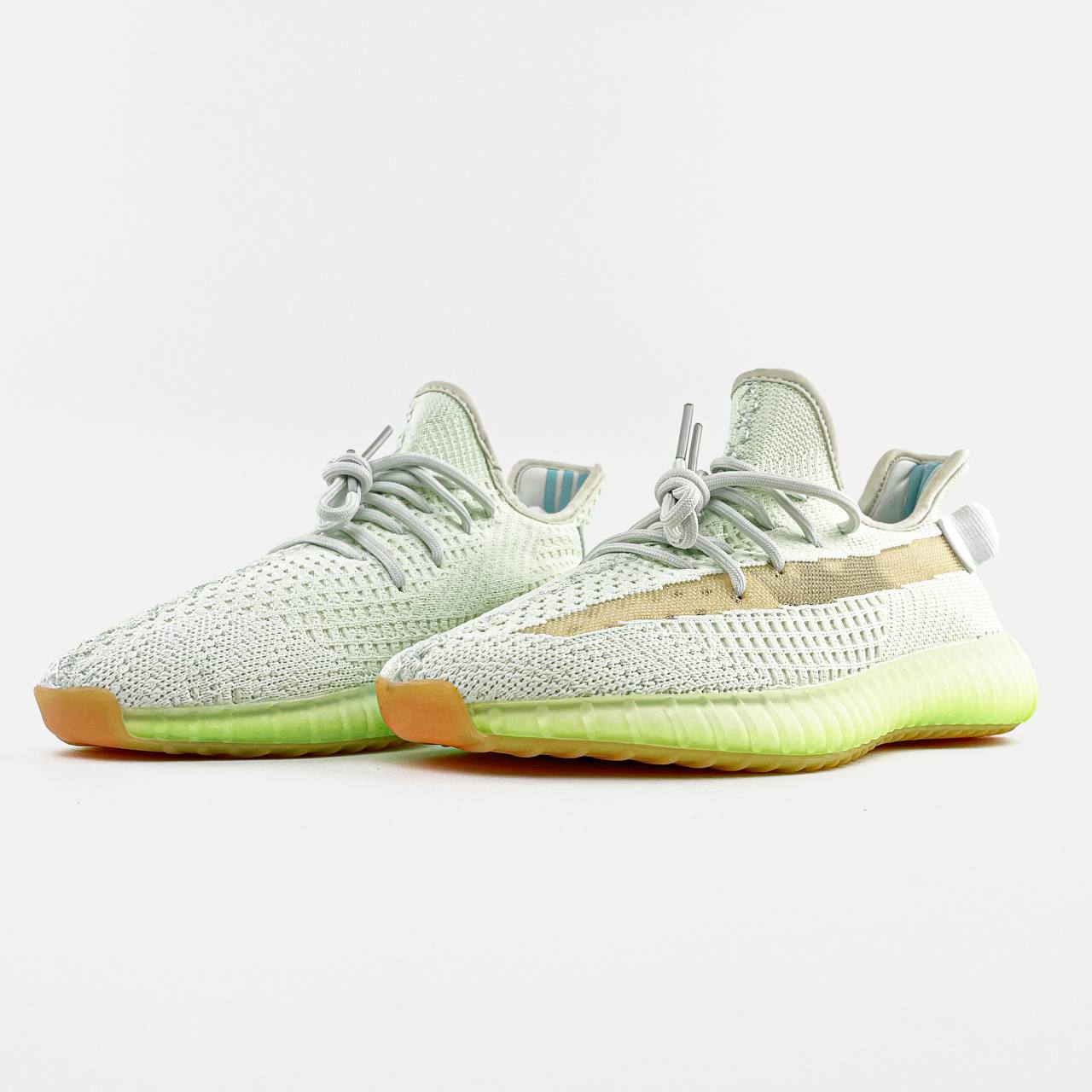 Adidas Yeezy Boost 350 V2 Wolf Grey Green Glow