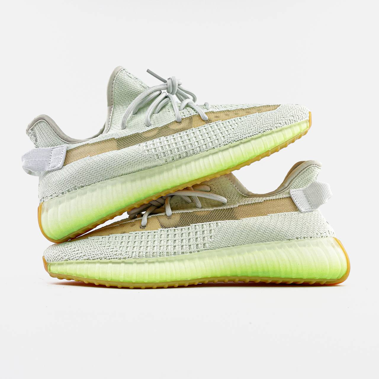 Adidas Yeezy Boost 350 V2 Wolf Grey Green Glow