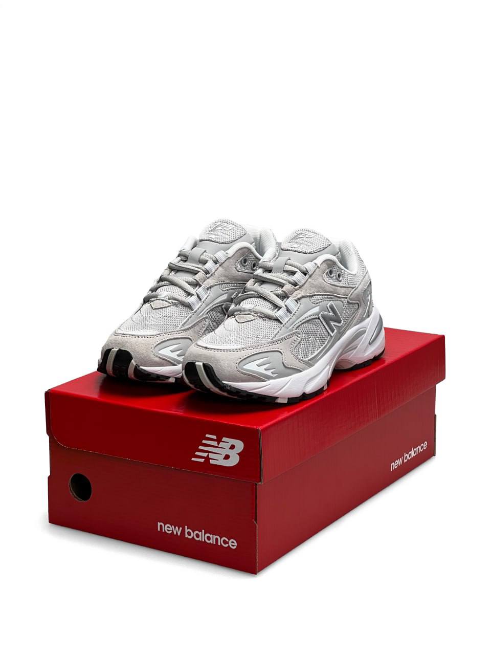 New Balance 725 Gray Suede White