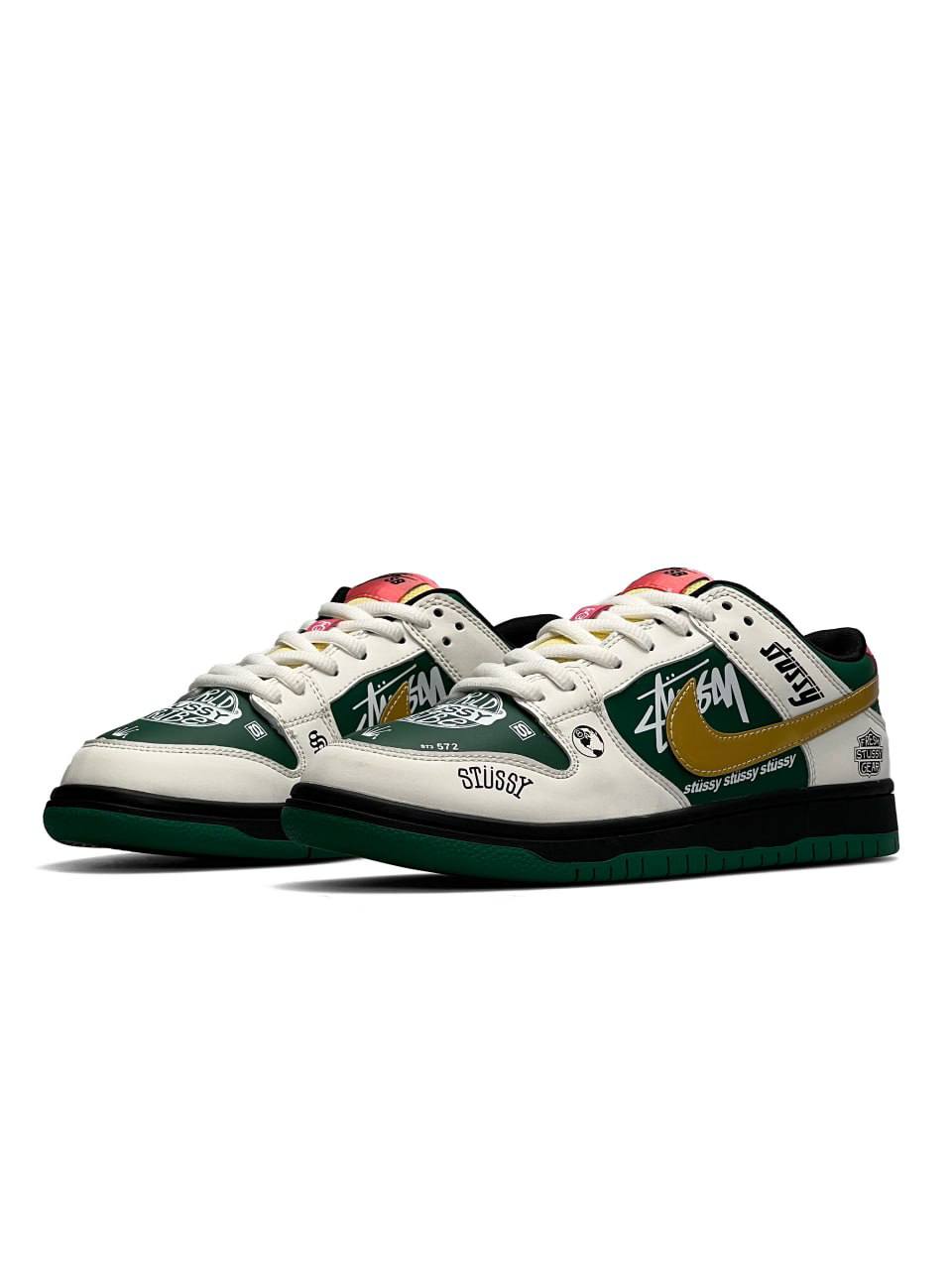 Nike SB Dunk Low x Stussy 572 Green Beige