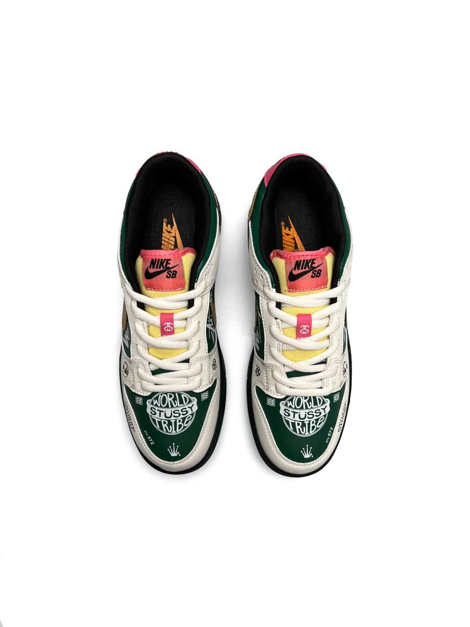 Nike SB Dunk Low x Stussy 572 Green Beige