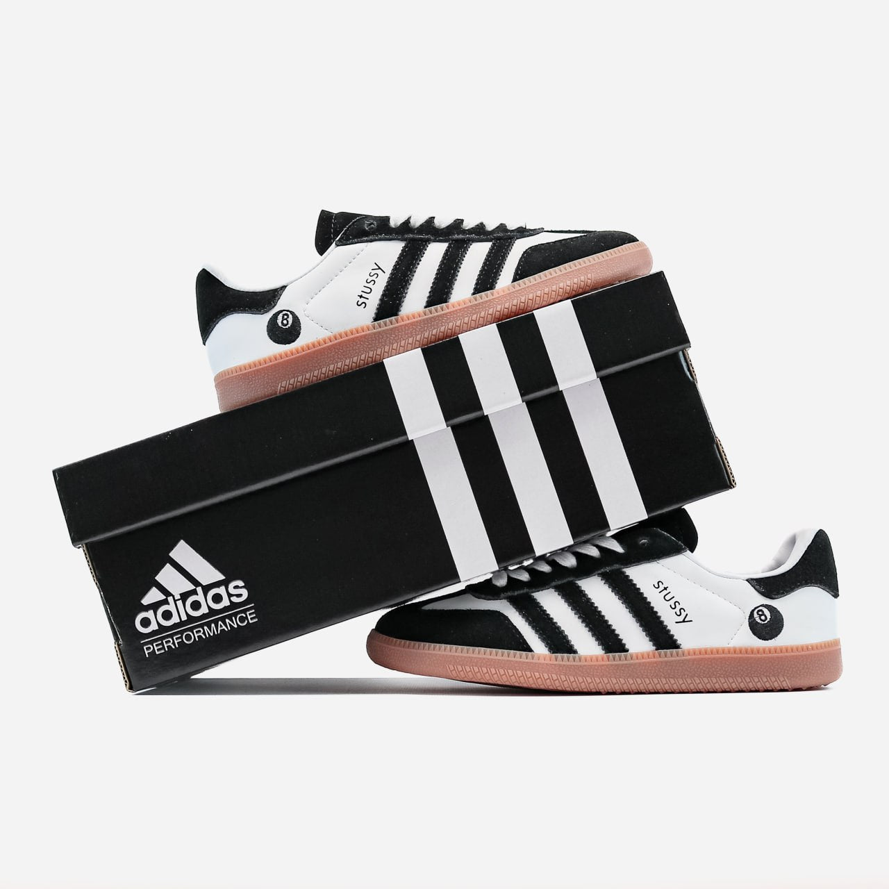 Adidas Samba x Stussy White Black / 8 Ball Concep