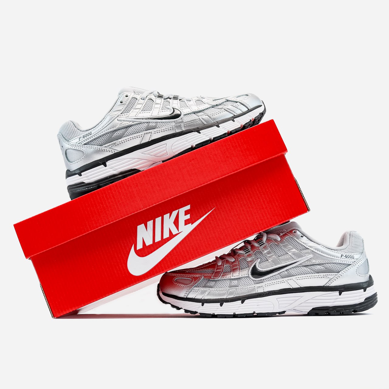 Nike P-6000 Silver White Black