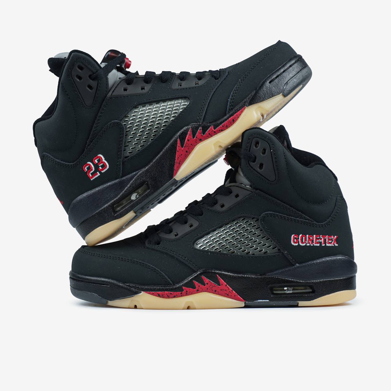 Nike Air Jordan 5 Gore-Tex Black Beige Red