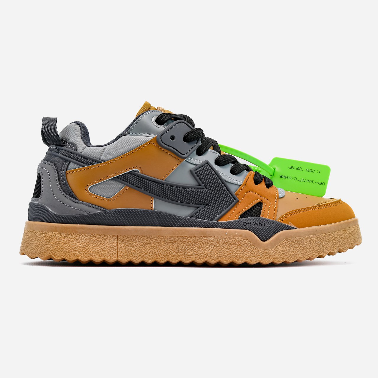 Off-White Out of Office Sponge Mid Top Brown