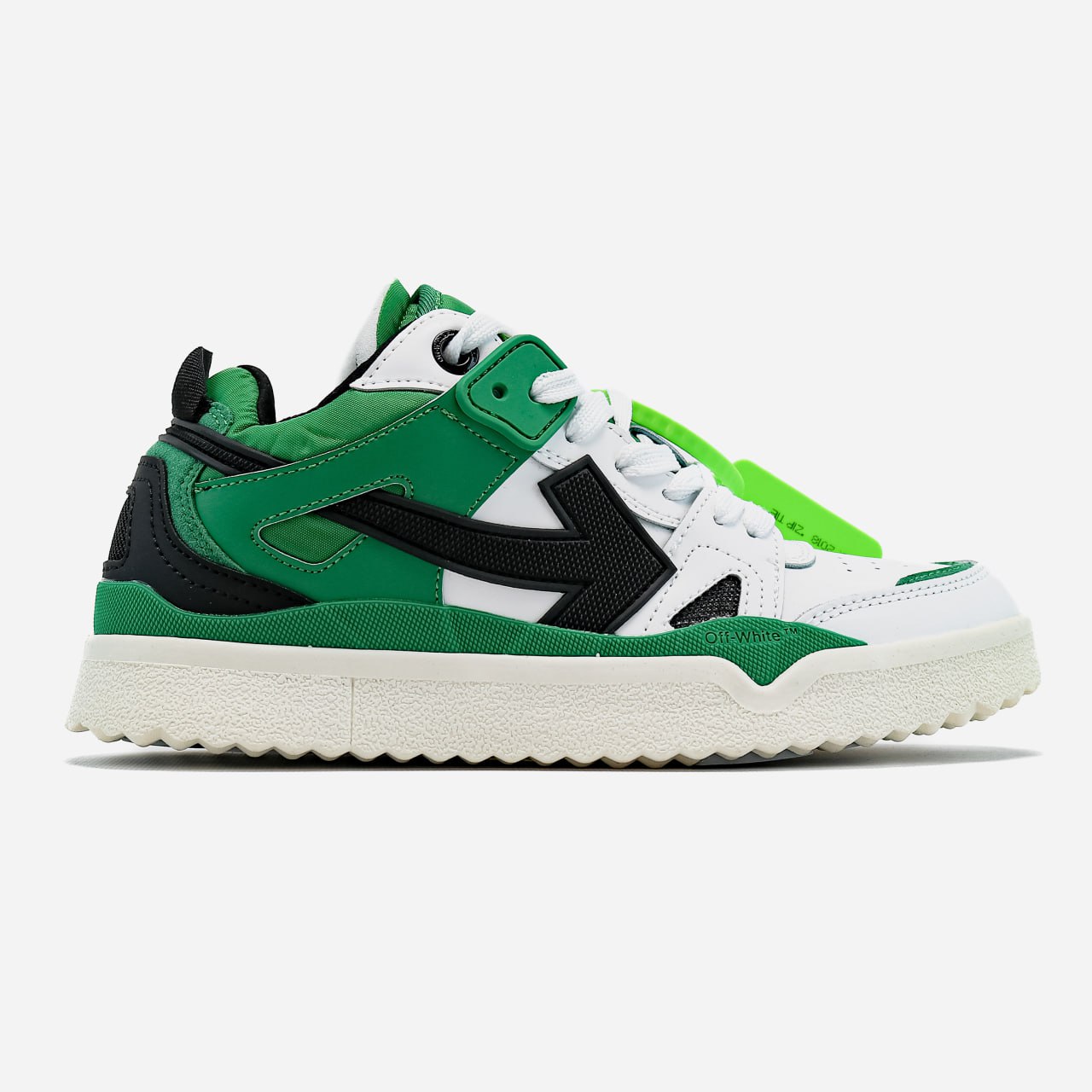 Off-White Out of Office Sponge Mid Top White Green
