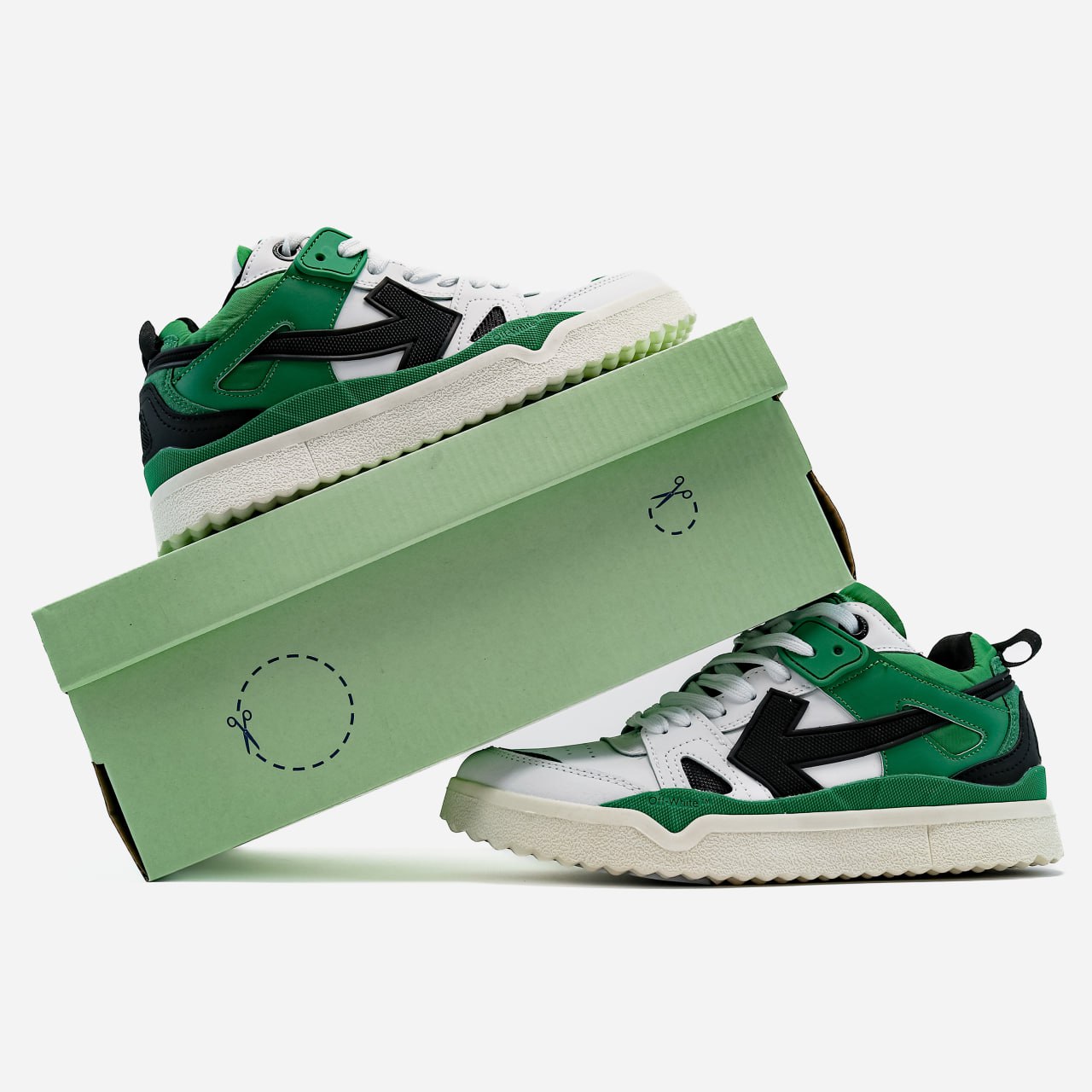 Off-White Out of Office Sponge Mid Top White Green