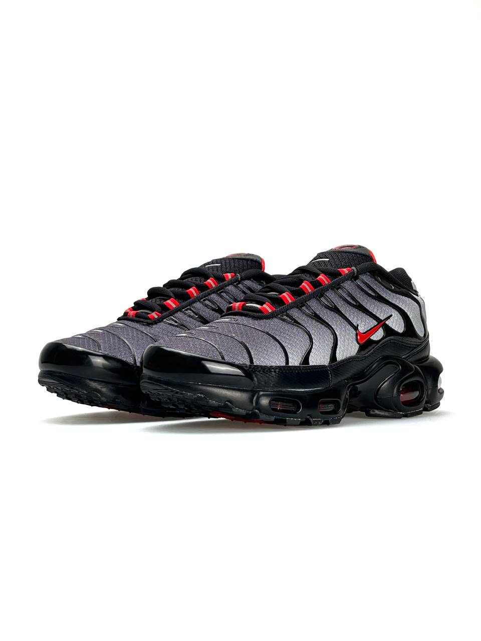 Nike Air Max Tn Plus Silver Red Logo