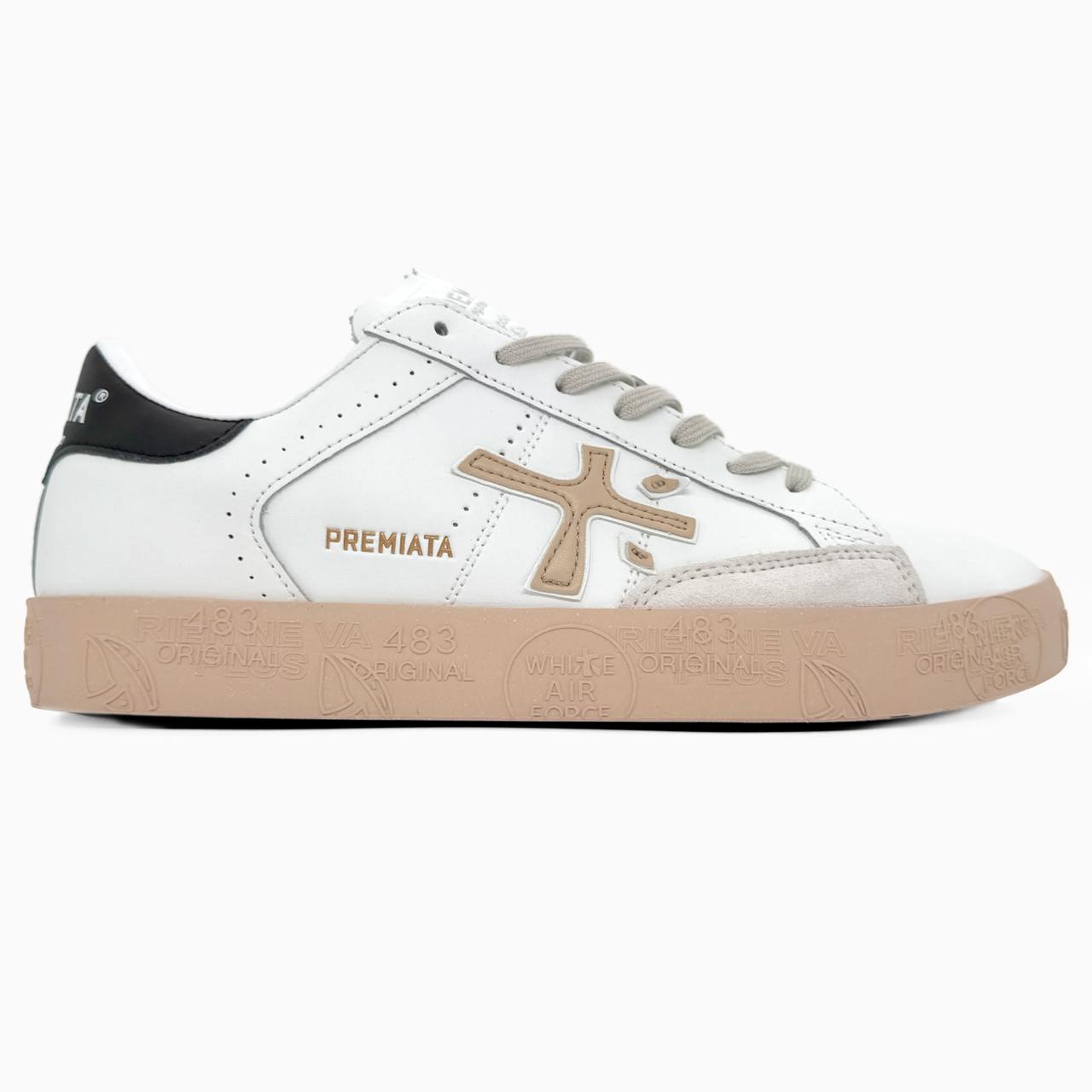 Premiata Steven White Beige