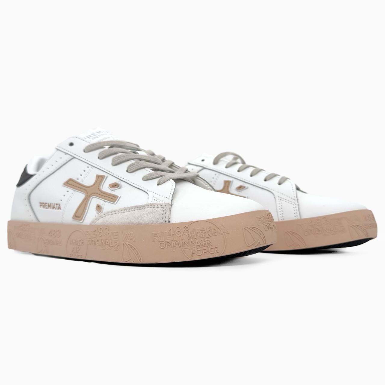 Premiata Steven White Beige