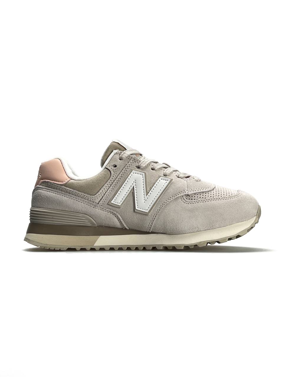 New Balance 574 Beige White Peach