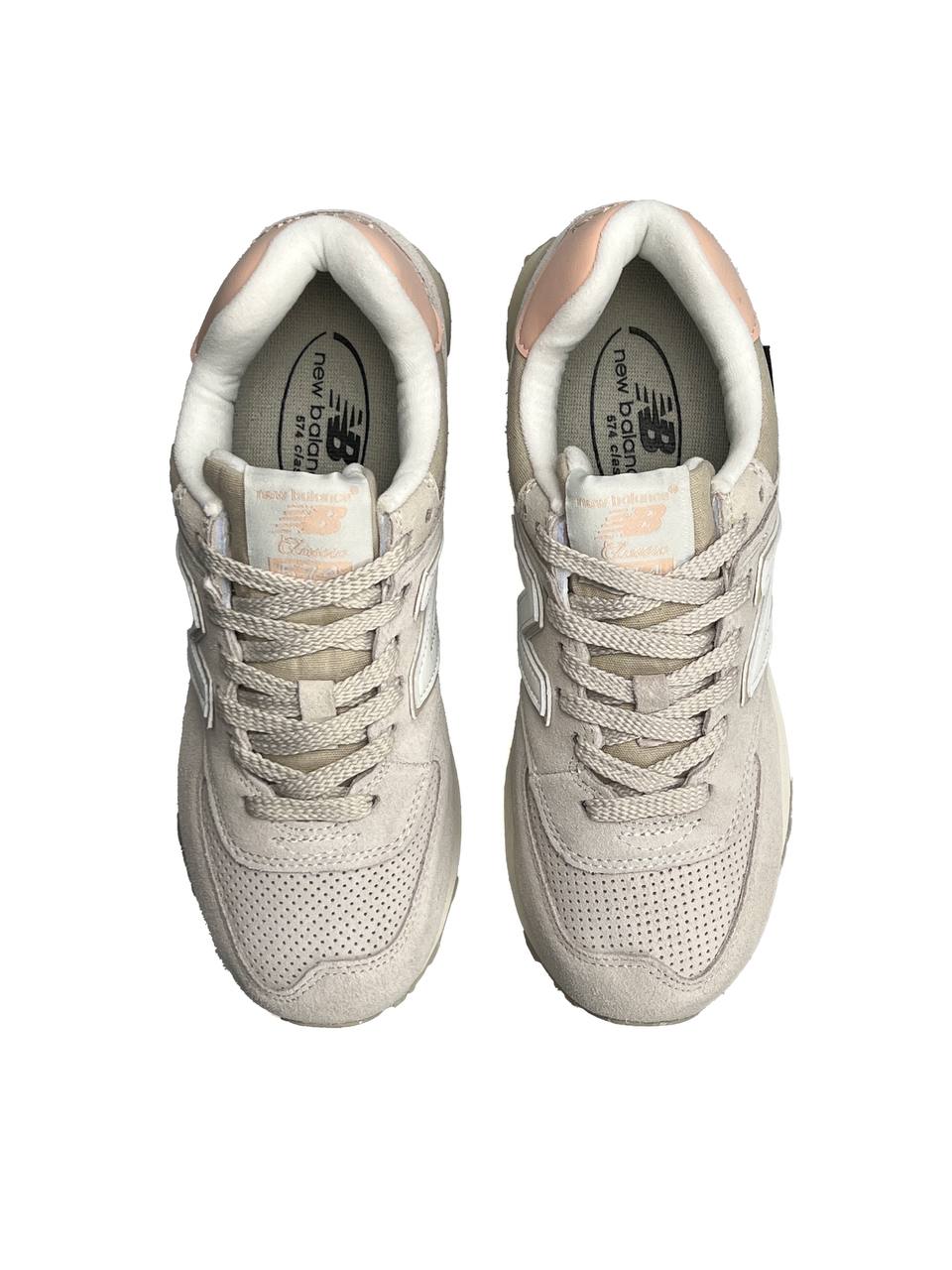 New Balance 574 Beige White Peach