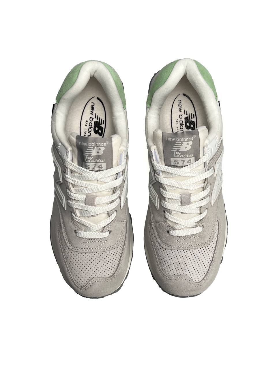 New Balance 574 Grey White Lime