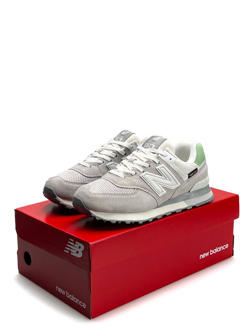 New Balance 574 Grey White Lime