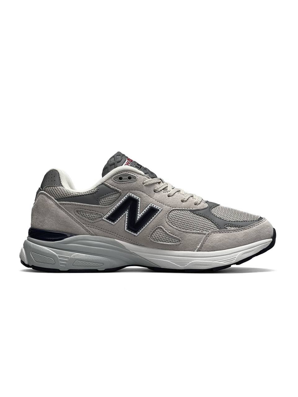New Balance 990 Light Grey White Navy