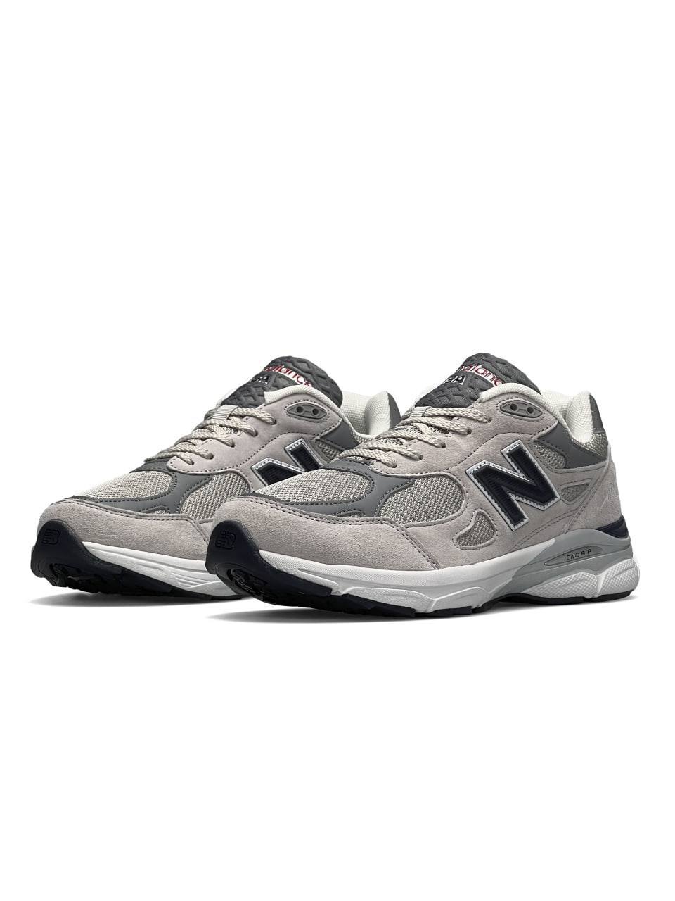 New Balance 990 Light Grey White Navy