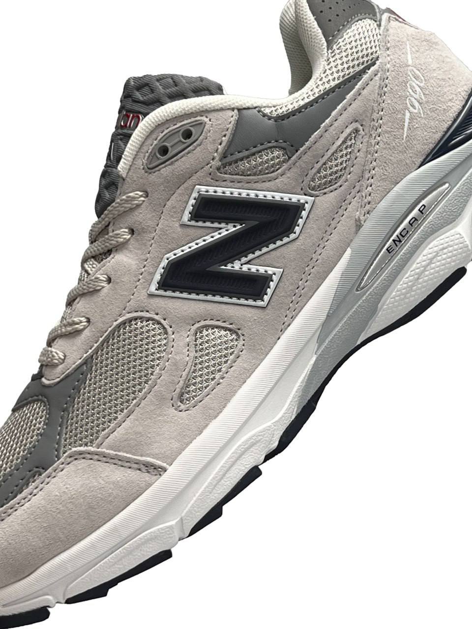 New Balance 990 Light Grey White Navy