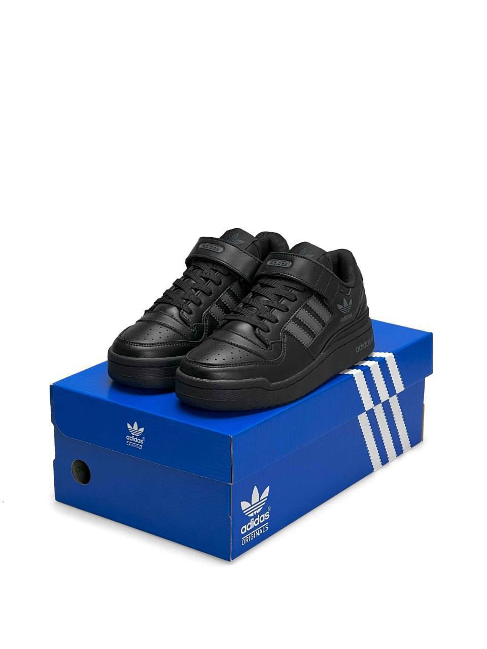 Adidas Forum 84 Low Black Grey Leather